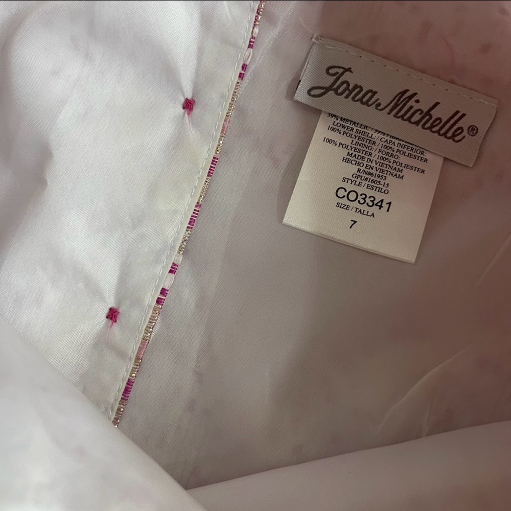 Jona Michelle Gold & Pink Sleeveless Tulle Dress - Picture 5 of 5